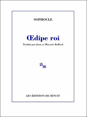 cover image of OEdipe roi